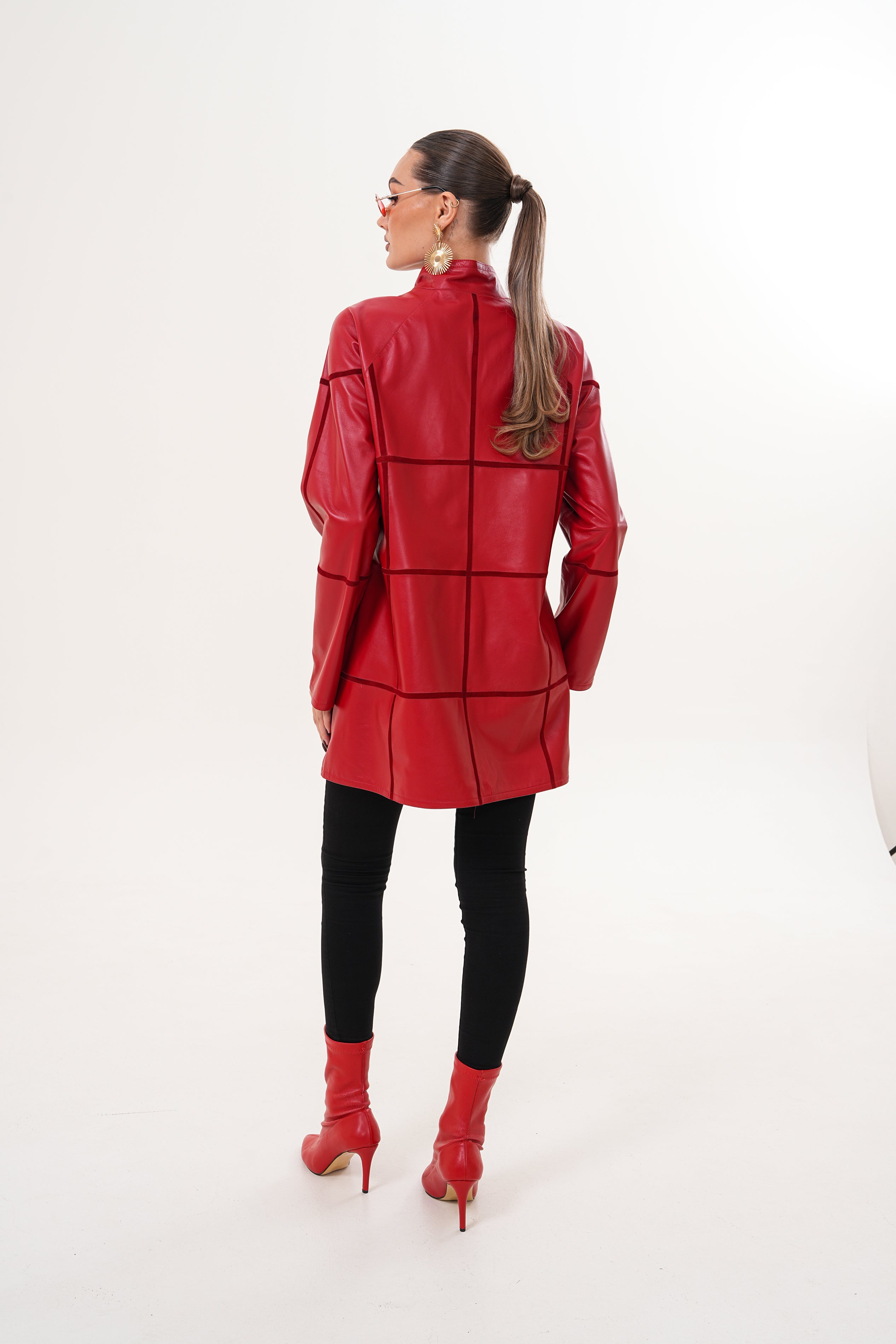 The Prado Reversible Red Leather Women Jacket