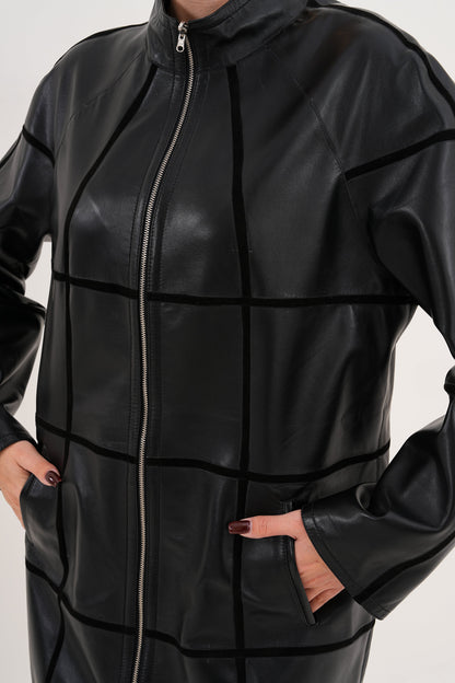The Prado Reversible Black Leather Women Leather Jacket