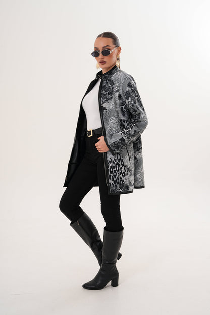 The Prado Reversible Black Leather Women Leather Jacket