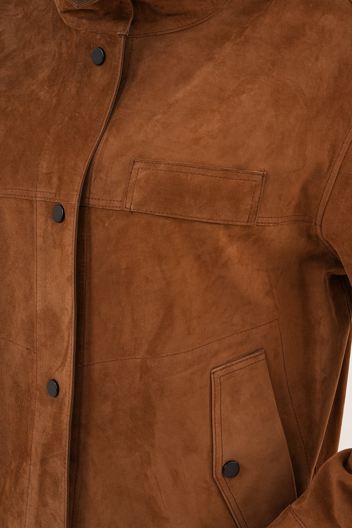 The Ravessa Reversible Brown Suede & Leather Women Jacket