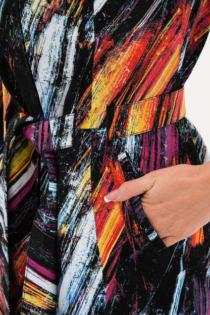 The Mirage Brushstroke Leather Women Jacket