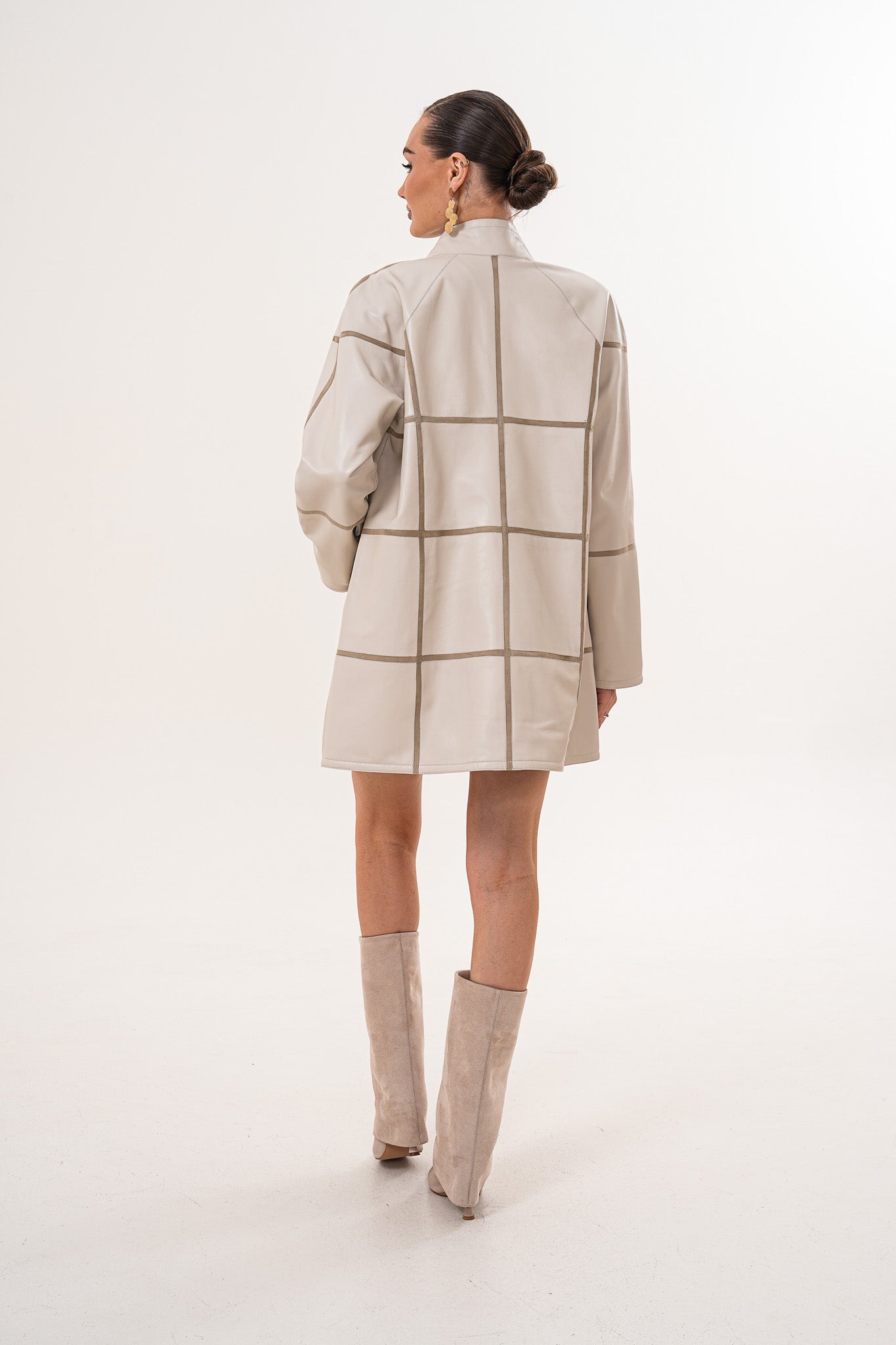 The Prado Reversible Cream  Leather Women Jacket