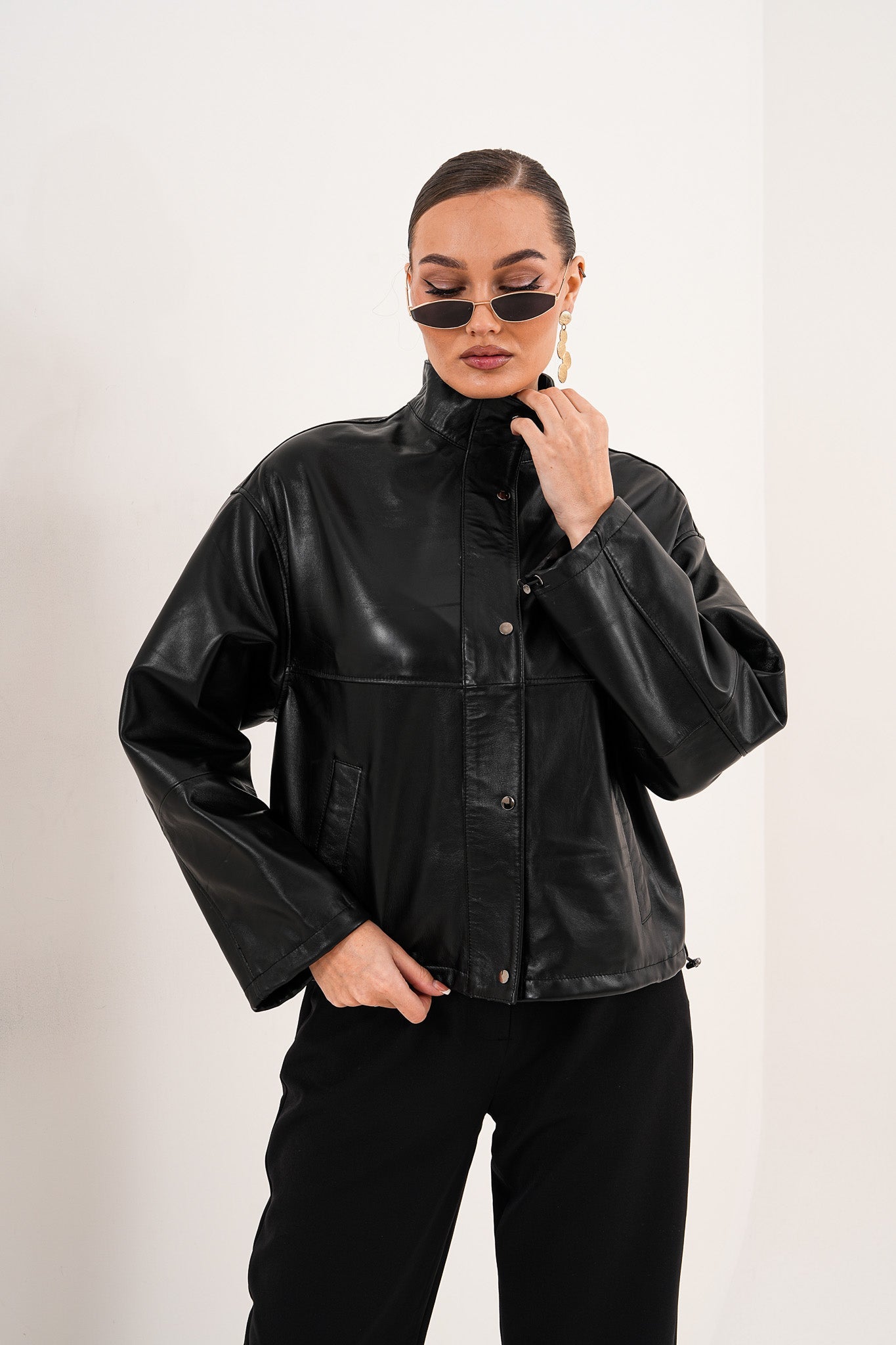 The Vesper Black Leather Women Jacket