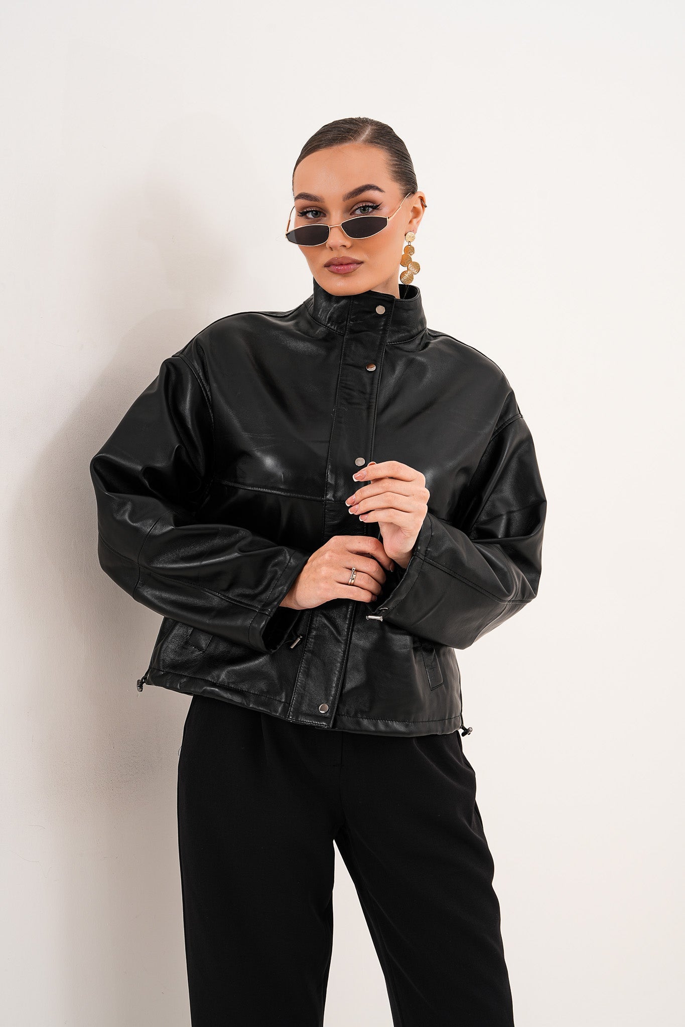 The Vesper Black Leather Women Jacket