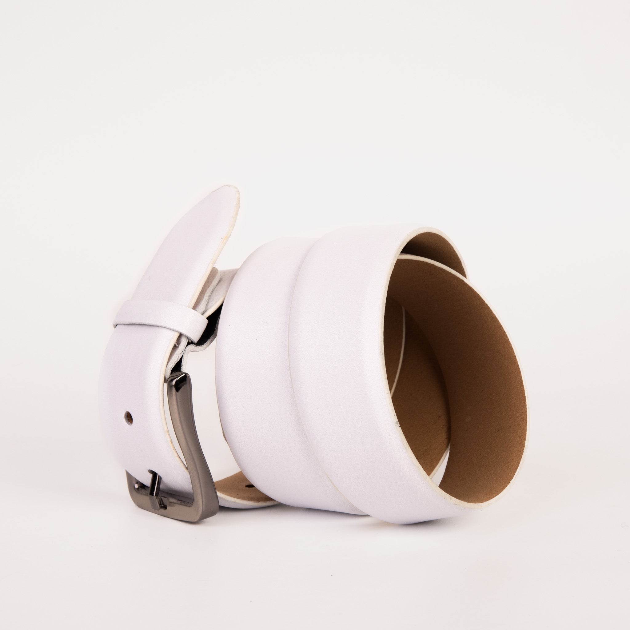 The Urgup White Calfskin Belt