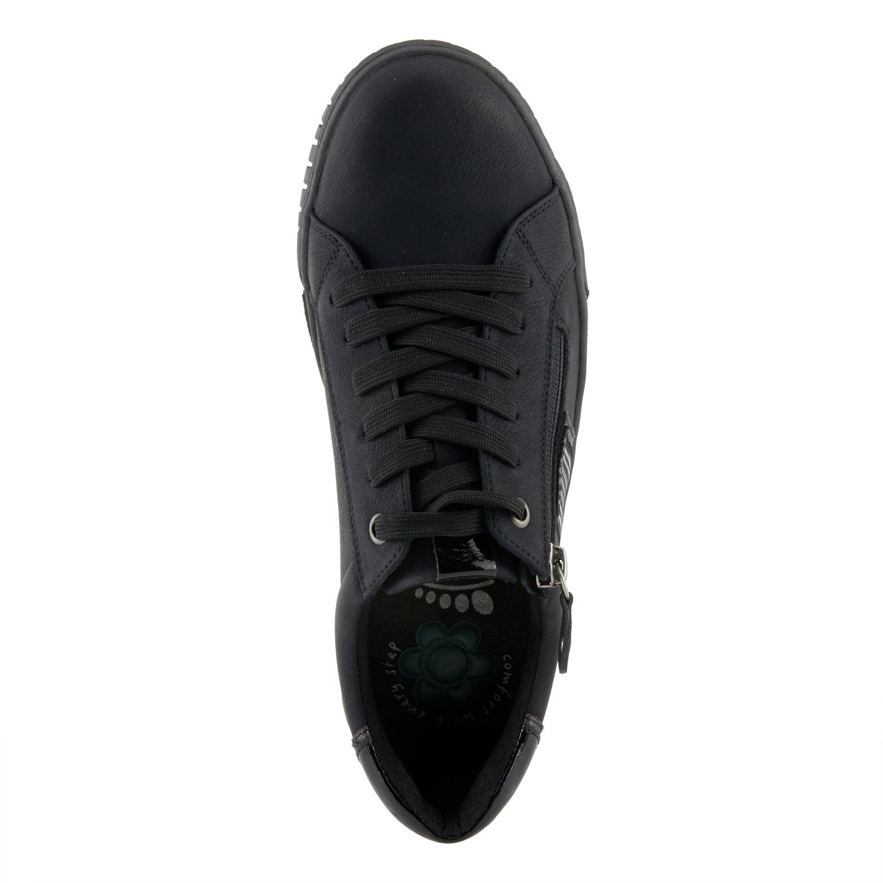  Spring Step Jamia Sneakers in Black and Gray Colorway for Versatile and Sporty Look