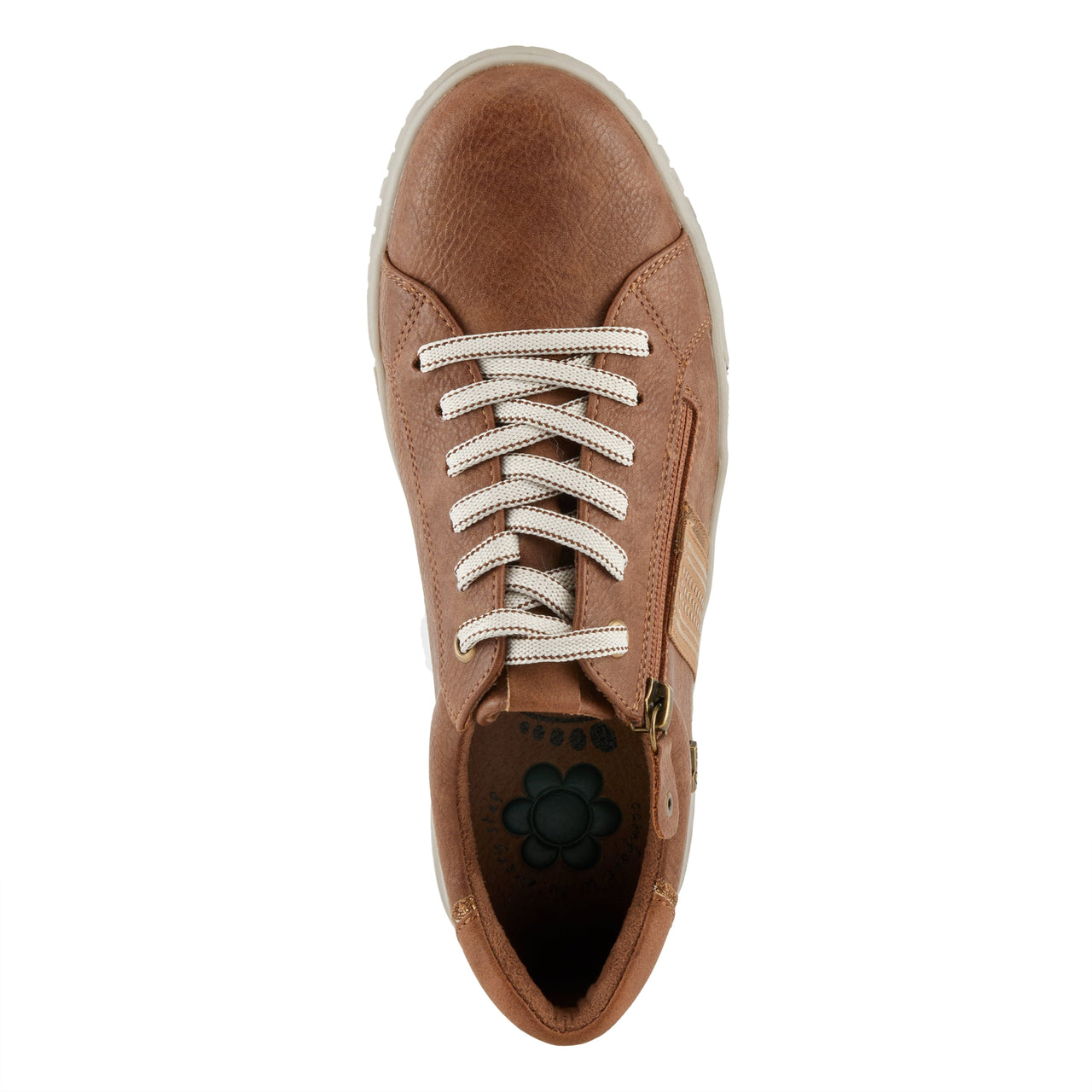 Spring Step Jamia Sneakers with Adjustable Lace-Up Front and Padded Tongue