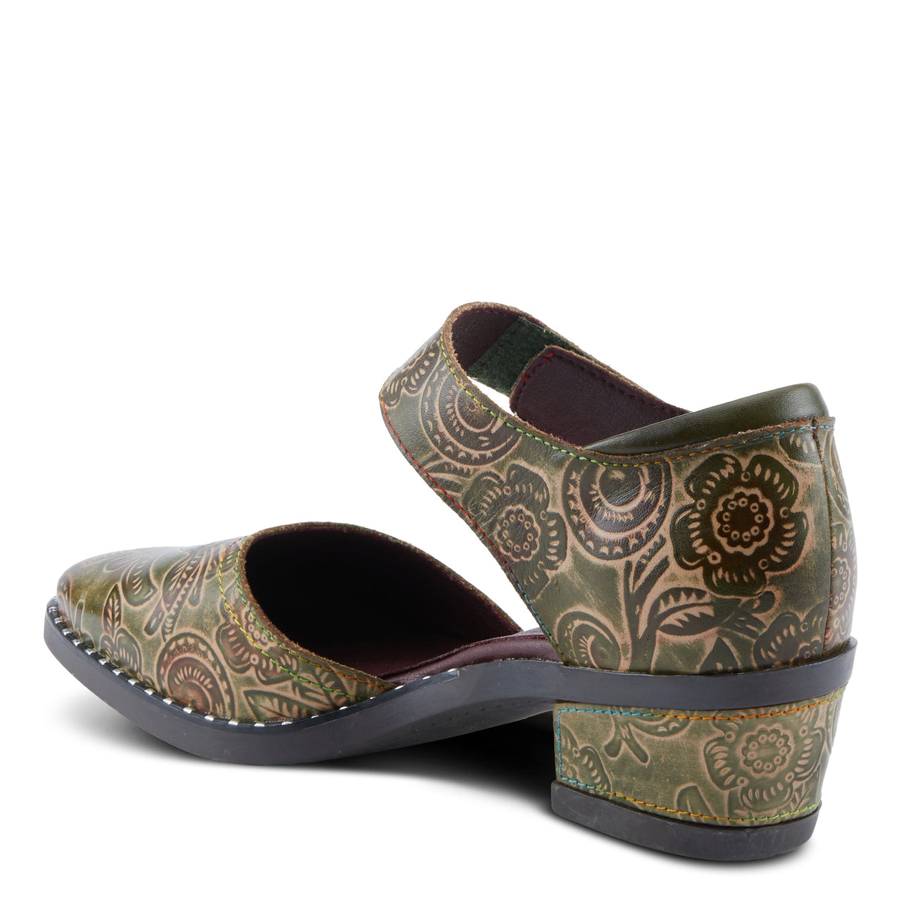 Pair of L'ARTISTE JAZZBERRY SHOES with hand-painted leather and comfortable cushioned insoles