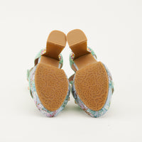 Thumbnail for Pair of L'ARTISTE JEWELL Closed Back Sandals in vibrant floral print