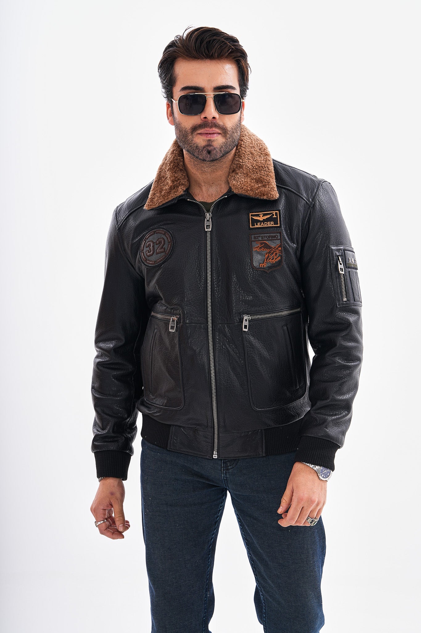 The Northway Black Lambskin Men Leather Jacket