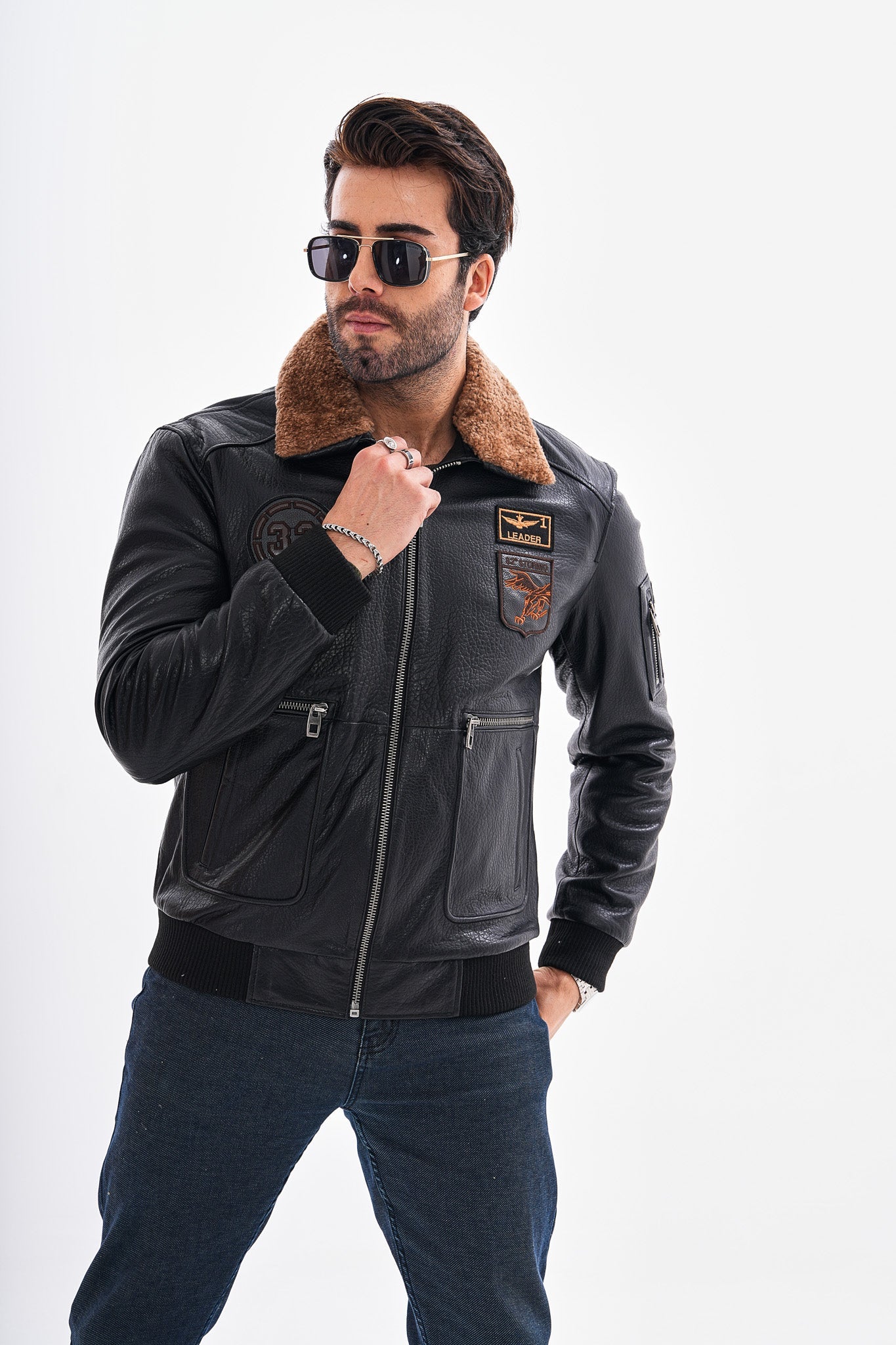 The Northway Black Lambskin Men Leather Jacket