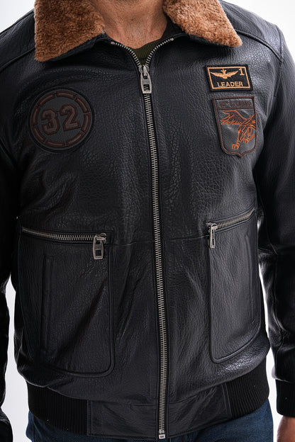 The Northway Black Lambskin Men Leather Jacket