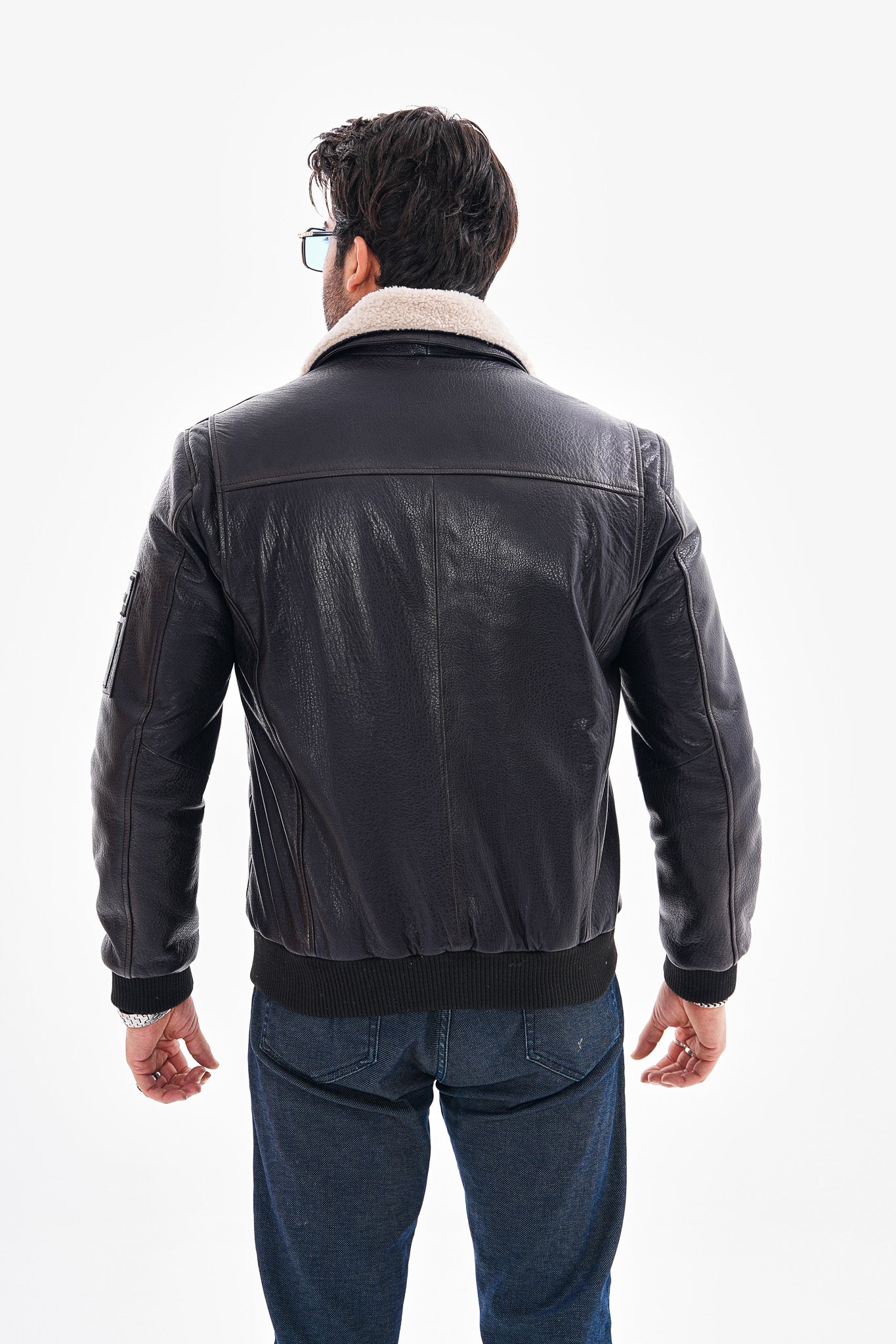 The Northway Navy Blue Lambskin Men Leather Jacket