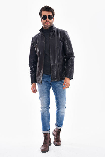The Nero Black Leather Men Jacket