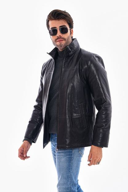 The Nero Black Leather Men Jacket