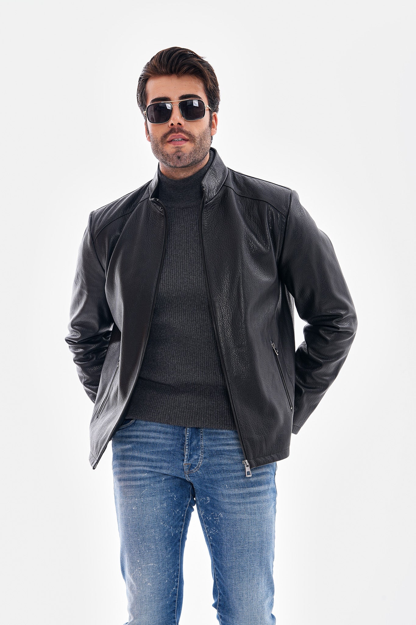 The Varden Black Leather Men Jacket