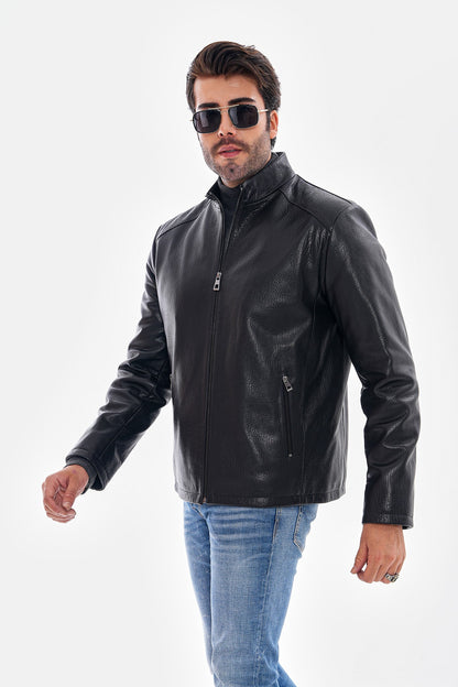 The Varden Black Leather Men Jacket