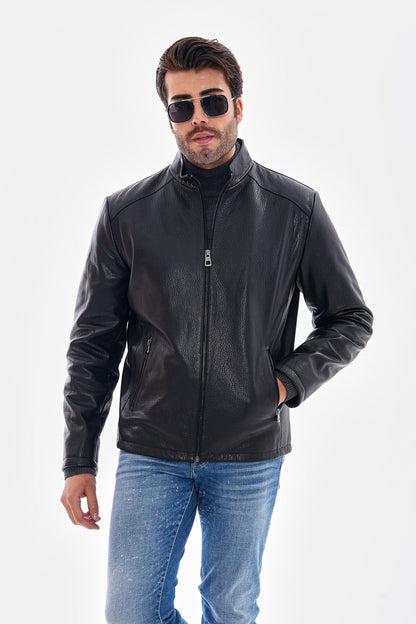 The Varden Black Leather Men Jacket