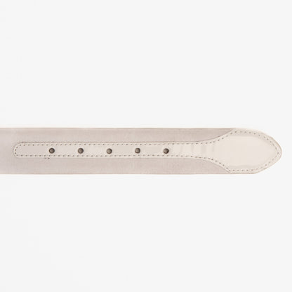 The Eugene White & Gold Woven Leather Belt