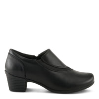 Thumbnail for Black leather Spring Step Klay shoes with cushioned insoles and rubber outsoles