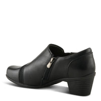 Thumbnail for Black leather Spring Step Klay shoes with cushioned insoles and slip-resistant outsoles