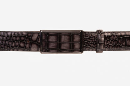 The Mississippi Gray Leather Belt