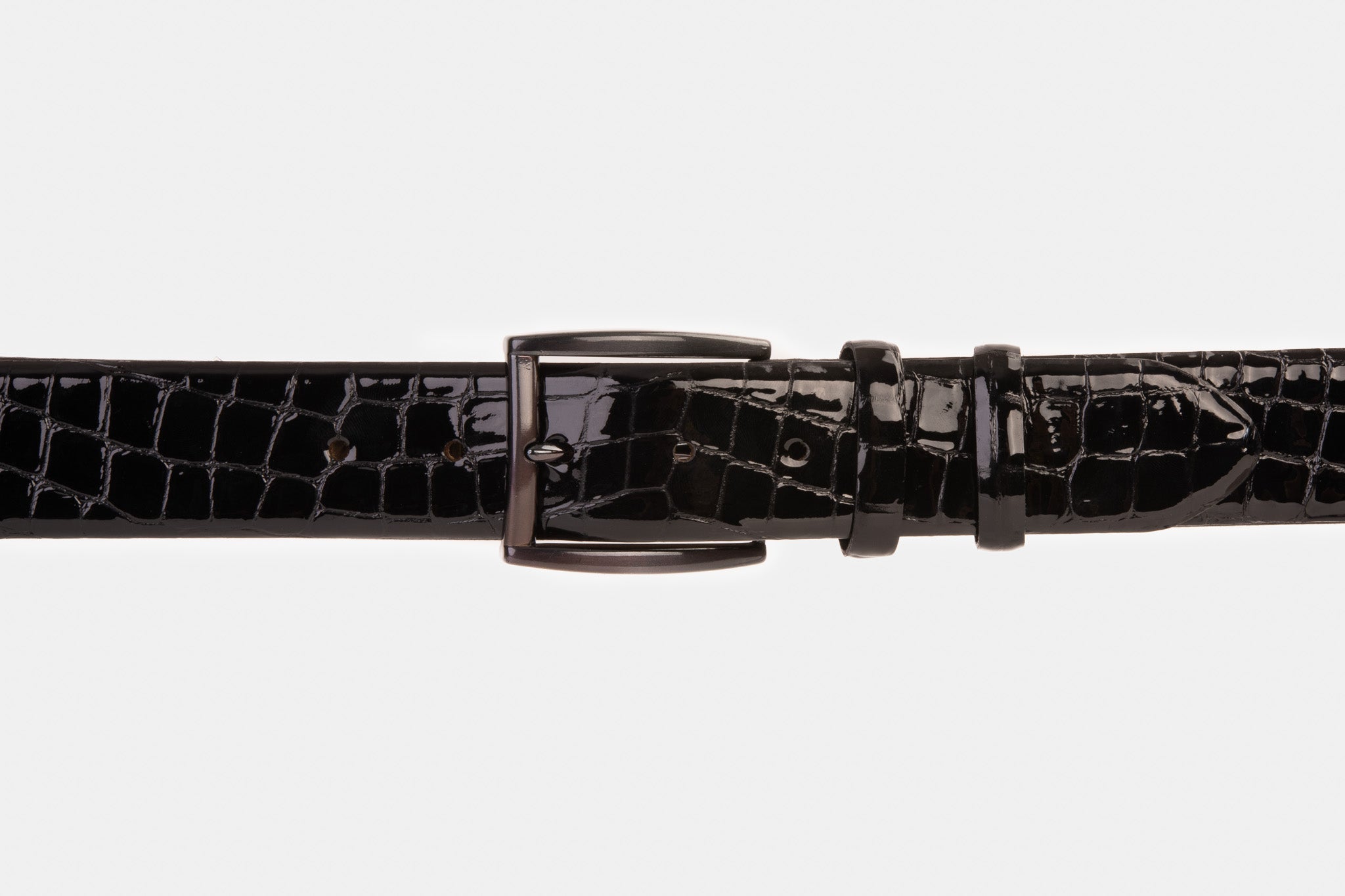 The Cordova Black Patent Leather Belt