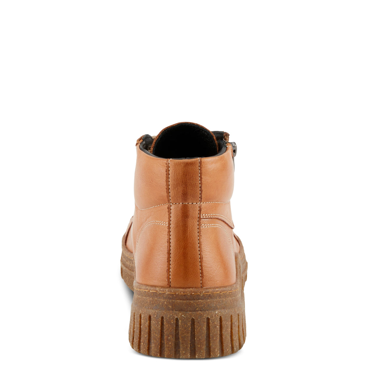 Spring Step Loeva Boots in Tan Leather with Side Zipper