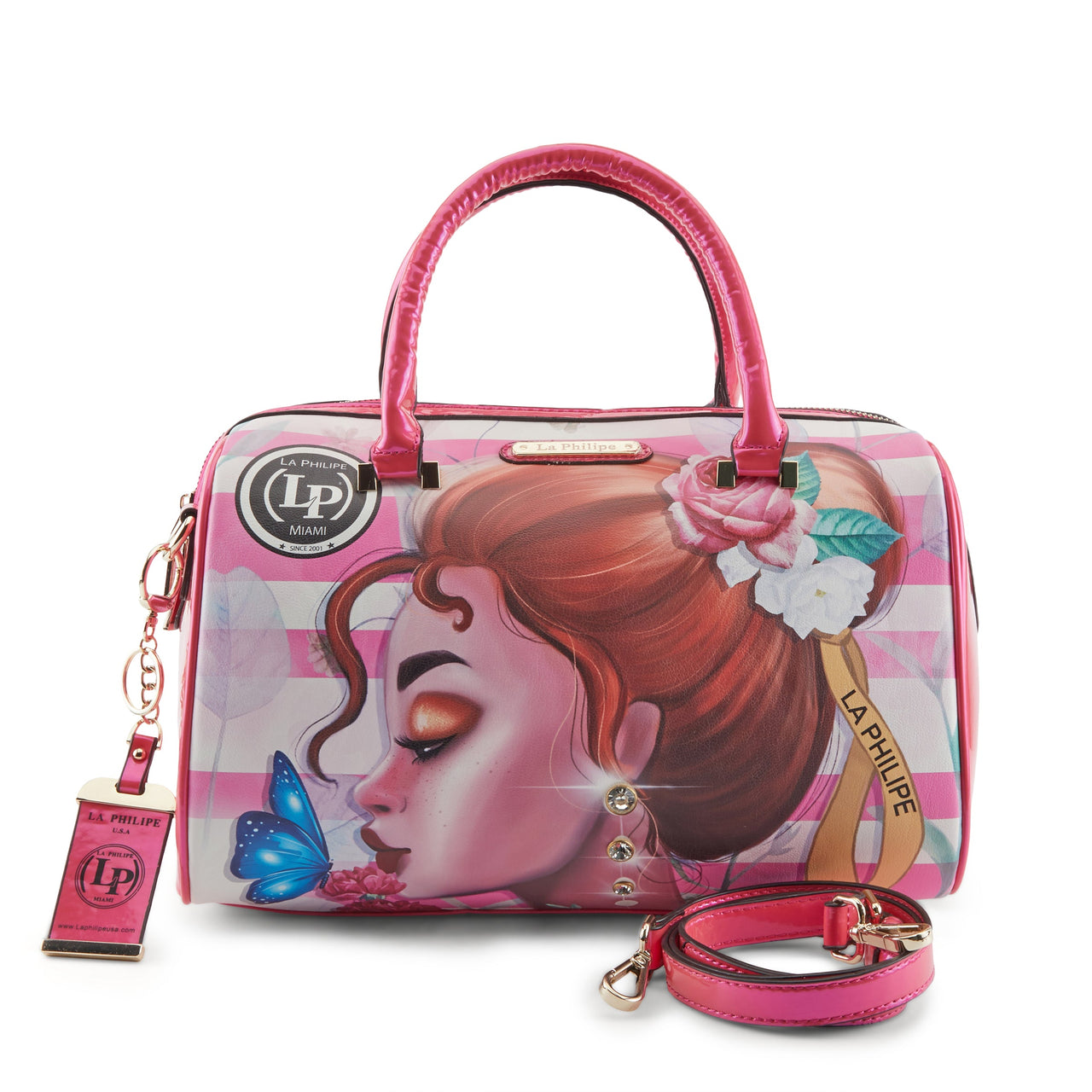 Stylish and elegant LA PHILIPE LP1020-14 pink beauty handbag in classic design