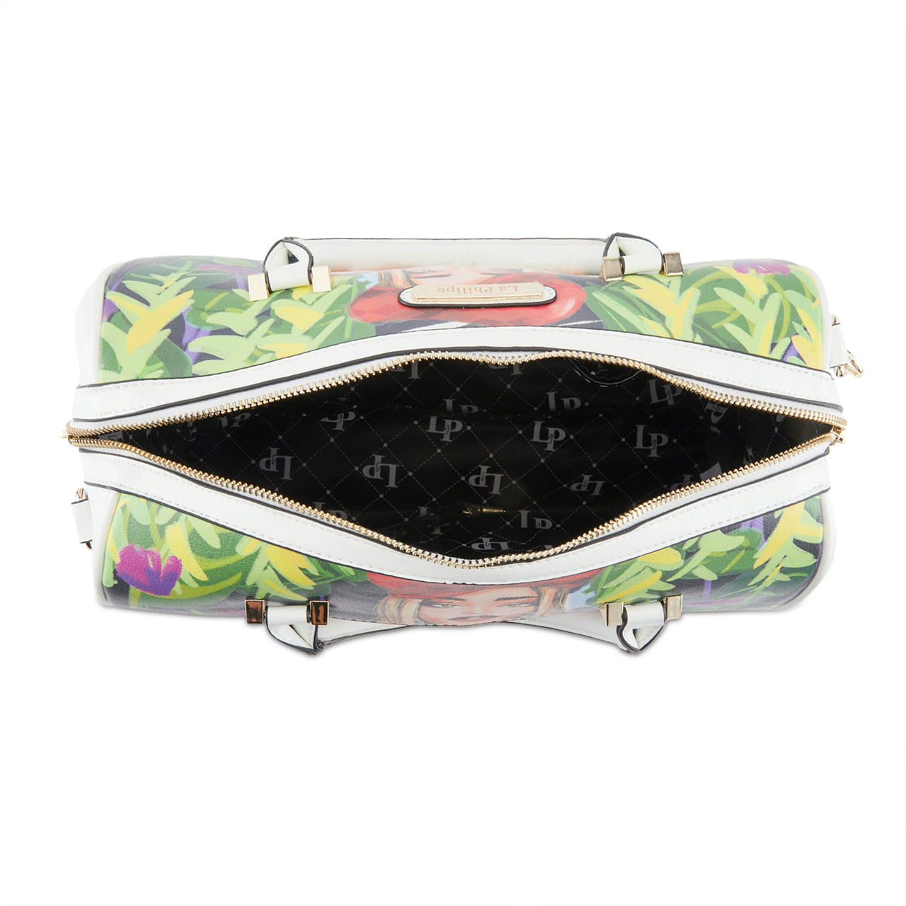 Elegant LA PHILIPE LP1020-17 BLOOMING GARDEN HANDBAG-CLASSIC adorned with a blooming garden theme