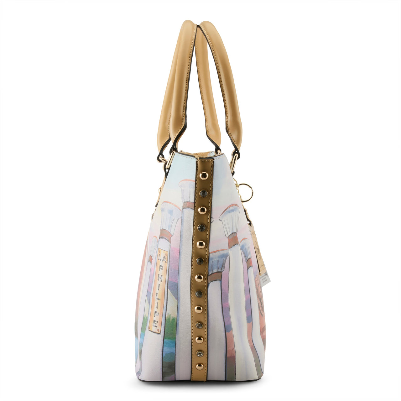 LA PHILIPE LP1021-1 EGYPTIAN PARADISE HANDBAG-TOTE, a stylish and spacious tote bag with a beautiful Egyptian-inspired design, perfect for carrying all of your essentials in luxurious fashion