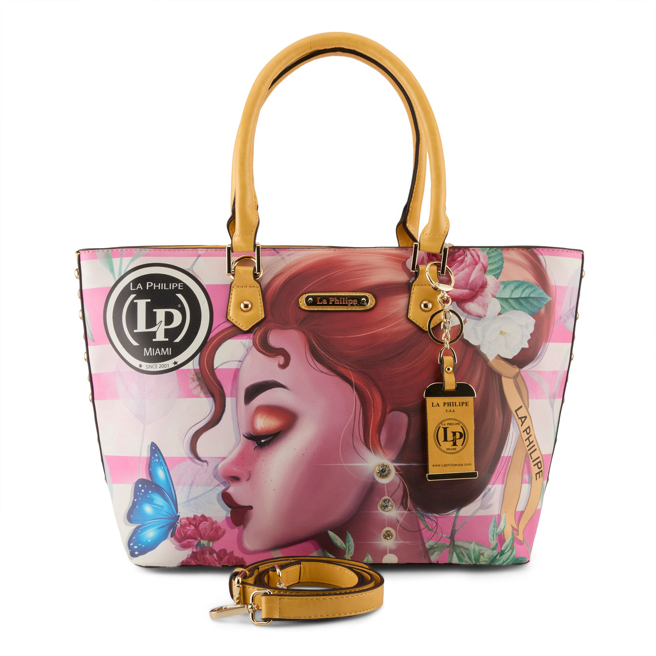 LA PHILIPE LP1021-14 PINK BEAUTY HANDBAG-TOTE, a stylish and spacious pink handbag-tote designed for everyday use and crafted with high-quality materials