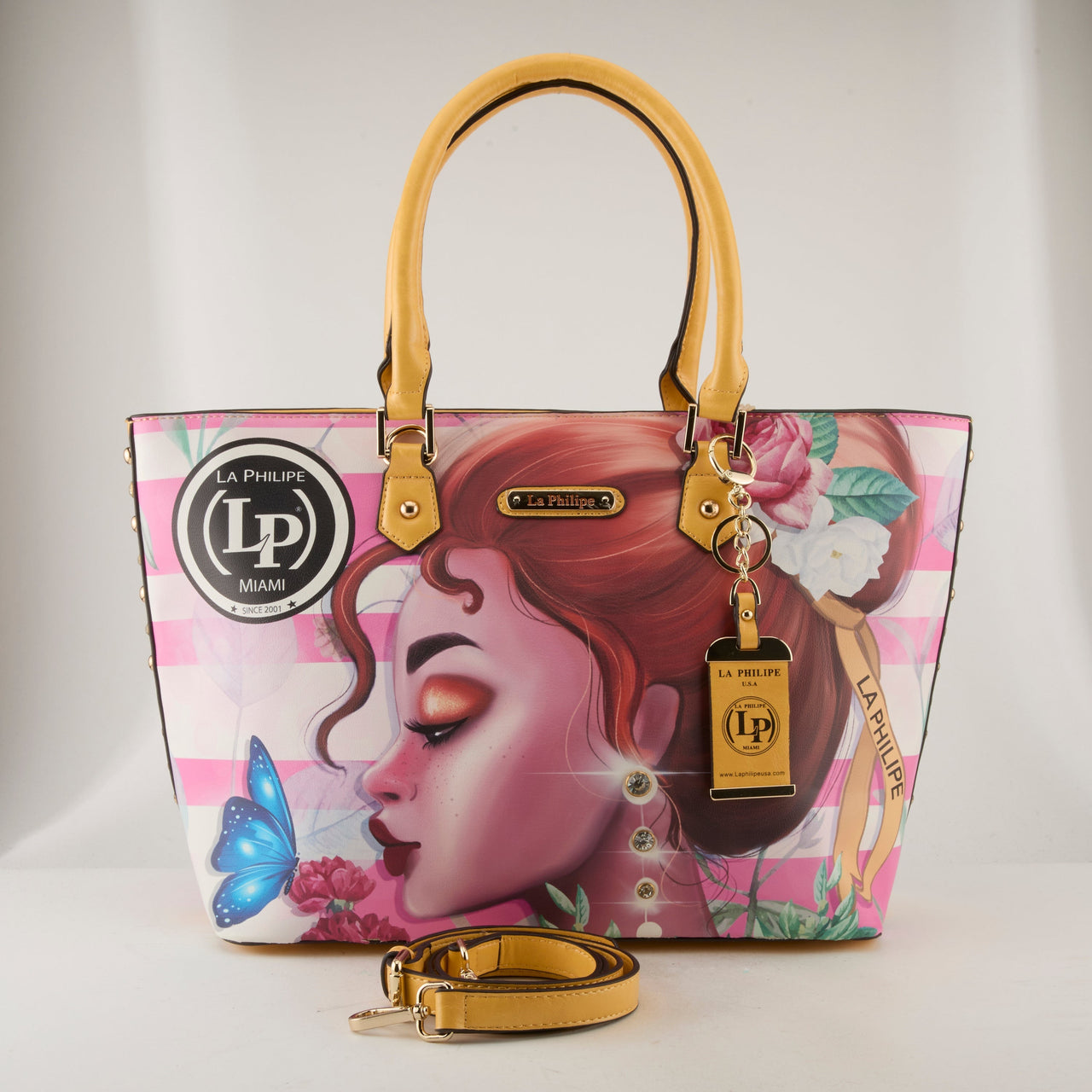 Beautiful and elegant LA PHILIPE LP1021-14 pink beauty handbag-tote for stylish women