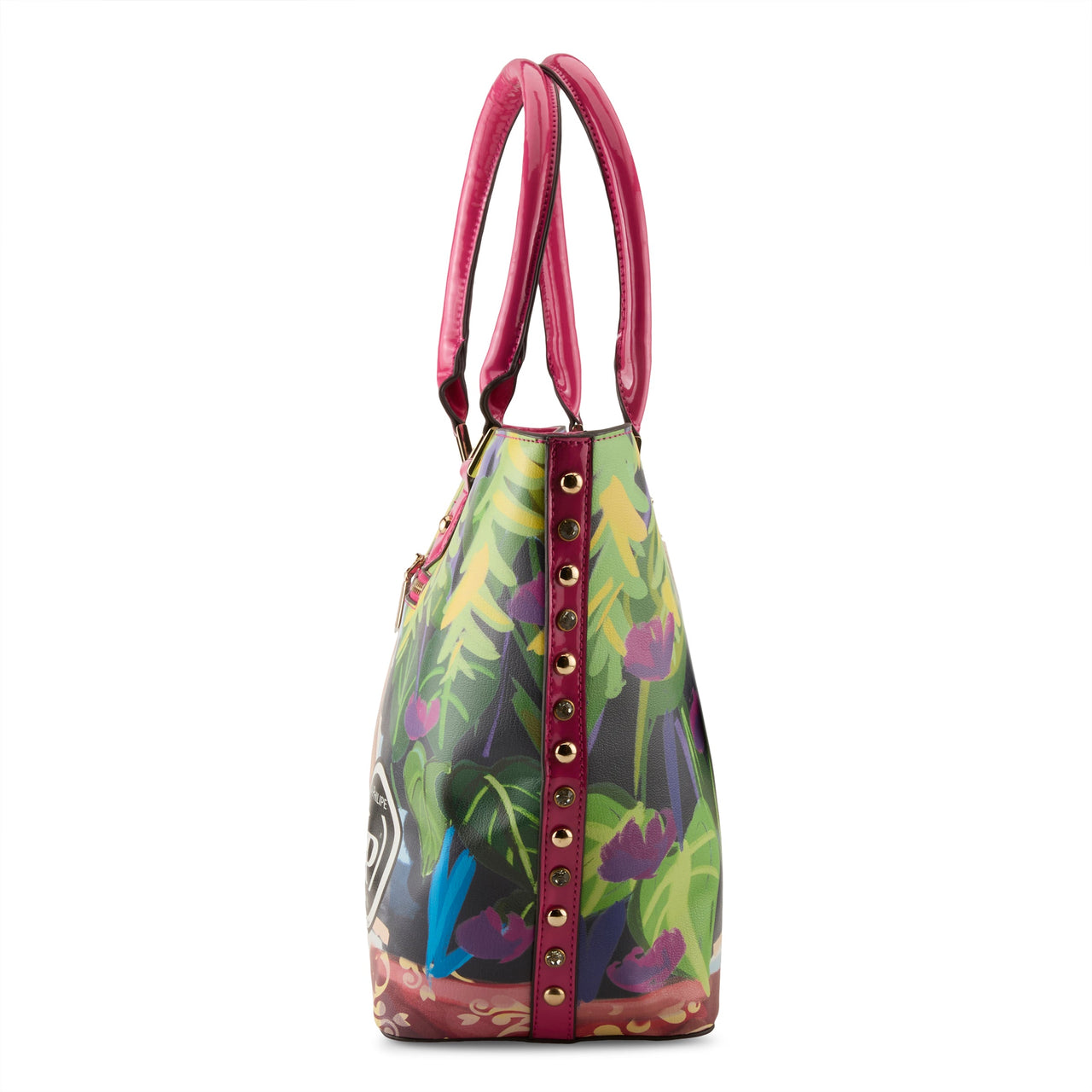 LA PHILIPE LP1021-17 BLOOMING GARDEN HANDBAG-TOTE with vibrant floral print and spacious interior for everyday use