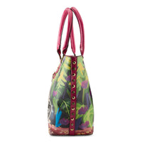 Thumbnail for LA PHILIPE LP1021-17 BLOOMING GARDEN HANDBAG-TOTE with vibrant floral print and spacious interior for everyday use