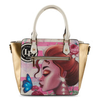 Thumbnail for Stylish and elegant LA PHILIPE LP1022-14 PINK BEAUTY HANDBAG-SATCHEL satchel in soft pink color