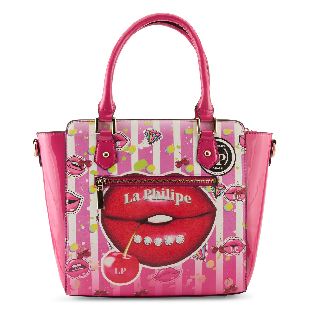 Buy La Philipe Juicy Lips Handbag-Satchel Women’S Pu Leather Pink Lp1022-18 - Handbags from Don’t Panic Shoes | Best Prices & Fast Shipping