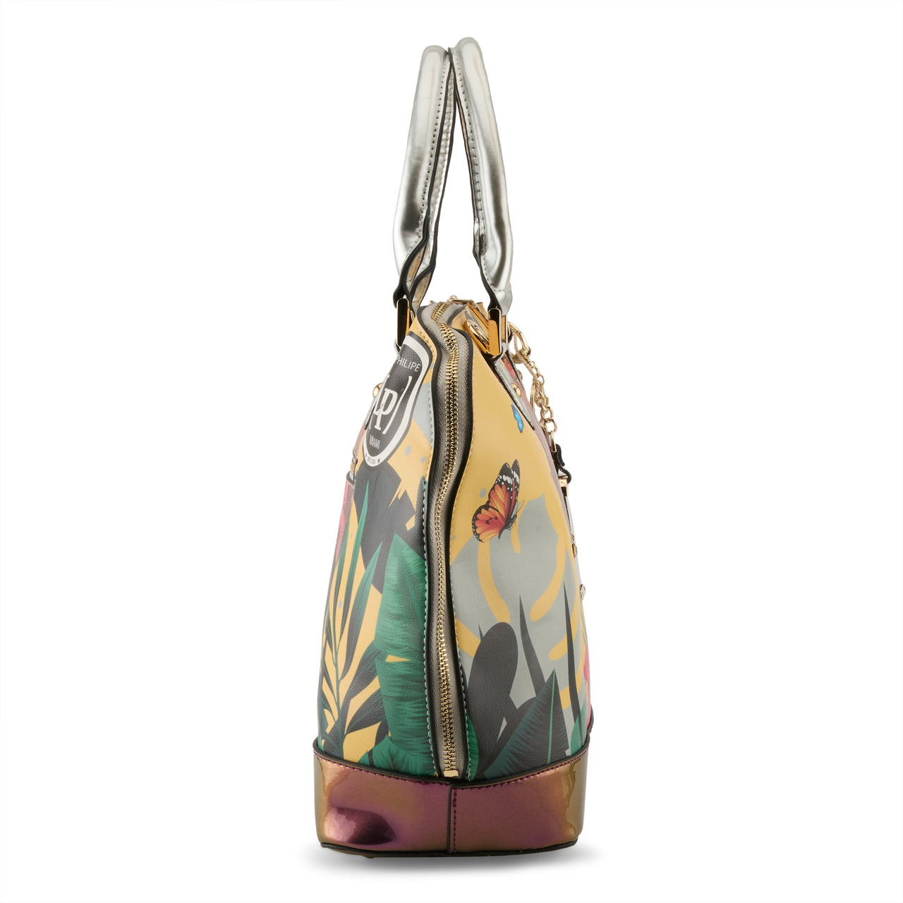 Fashionable and versatile LA PHILIPE LP1027-12 BUTTERFLY FLY HANDBAG-OVAL made of high-quality materials with beautiful butterfly motif and comfortable handle for easy carrying