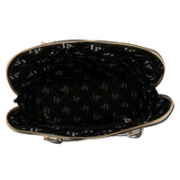 Thumbnail for Black leather handbag with butterfly design and oval shape from LA PHILIPE LP1027-12 collection