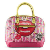 Thumbnail for Stylish LA PHILIPE LP1027-18 JUICY LIPS HANDBAG-OVAL with adjustable shoulder strap and top handle