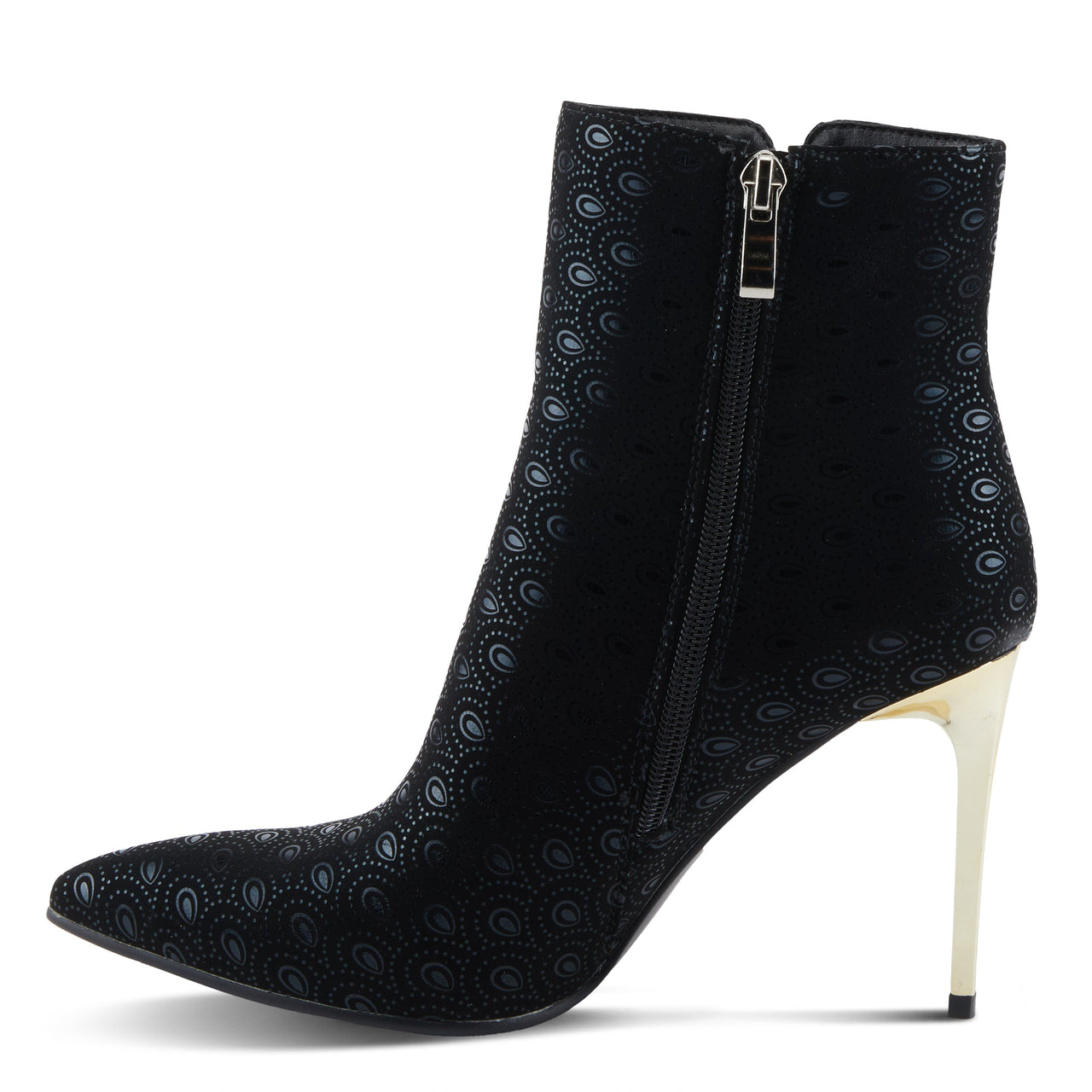 Stylish and comfortable Azura Luminous Boots with a shimmering metallic finish