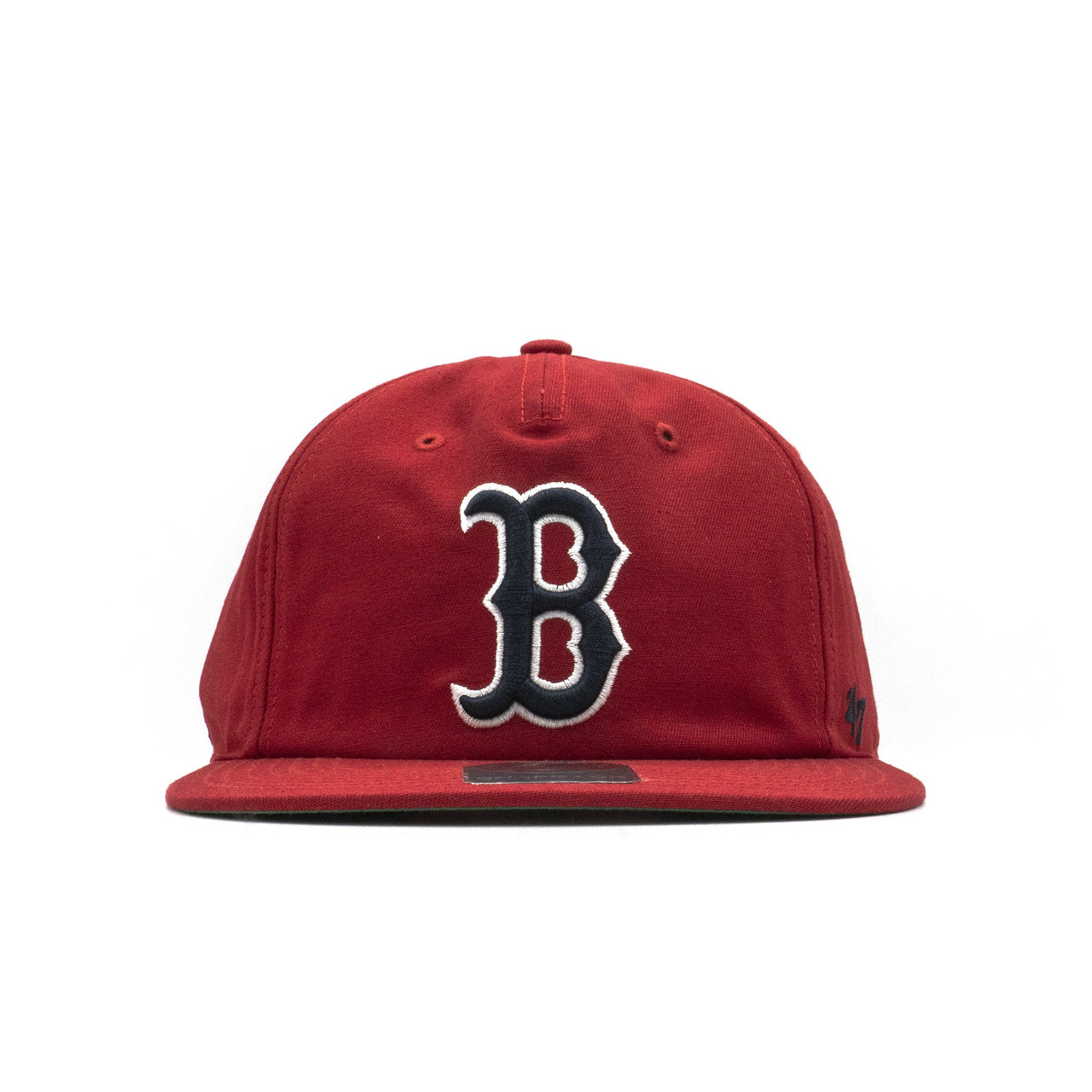 Top view of Mens 47 Brand Boston Red Sox Captain Snapback - Red showing adjustable snapback closure