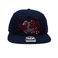 Thumbnail for Navy Mens 47 Brand Boston Red Sox Captain Snapback with curved brim and embroidered logo