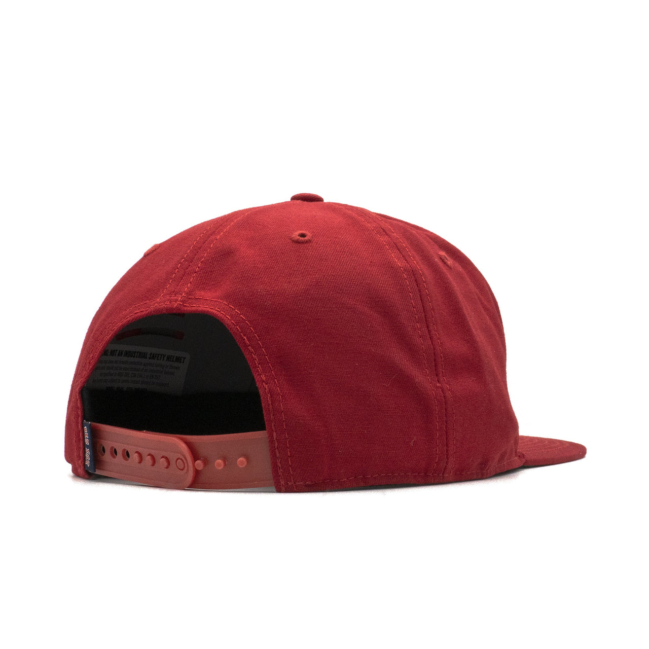 Side view of Mens 47 Brand Boston Red Sox Captain Snapback - Red showcasing the structured crown and curved brim