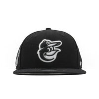 Thumbnail for Stylish Mens 47 Brand Baltimore Orioles Sure Shot Snapback in Black/White