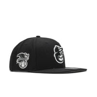 Thumbnail for Side view of Mens 47 Brand Baltimore Orioles Sure Shot Snapback in Black/White