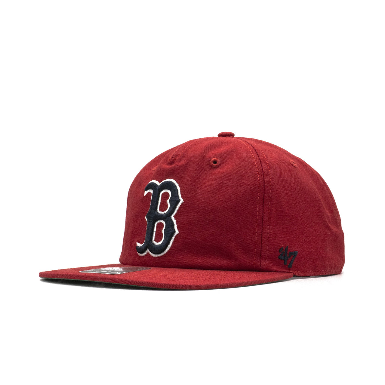 Mens 47 Brand Boston Red Sox Captain Snapback - Red hat with iconic team logo embroidered on the front