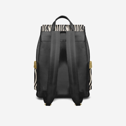 Luxury Vegan Backpack ZEBRA GOLD EDGE – BYMANYC ® New York