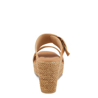 Thumbnail for  Spring Step Mares Sandals in pink with perforated design and floral print footbed