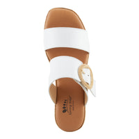 Thumbnail for  Close-up of Spring Step Mares Sandals in tan with floral cutout design